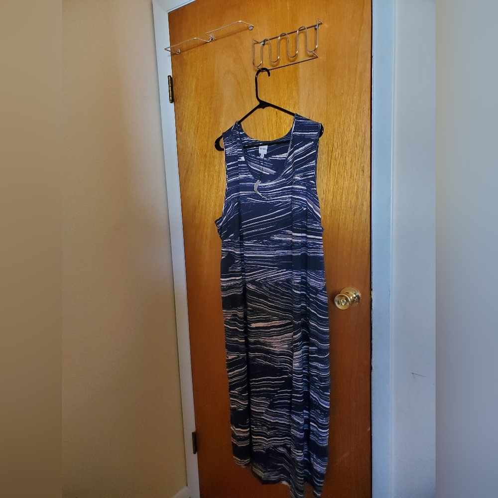 Nic+Zoe brushed blue and pink Maxi dress size 2X